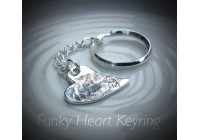 Funky Heart Keyring / Handbag Charm
